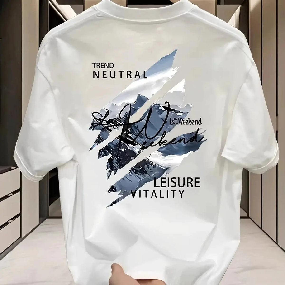 Men's Summer Breathable Short Sleeve Graphic T-Shirt for Casual Streetwear by Vimost Shop