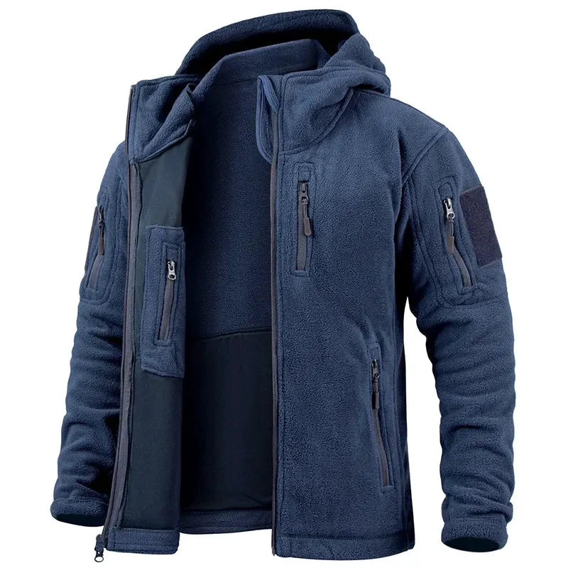 Men's Tactical Fleece Jacket Winter Warm Full Zip Military Hoodies Multi-Pockets Hiking Hunting Outdoor Coats by Vimost Shop