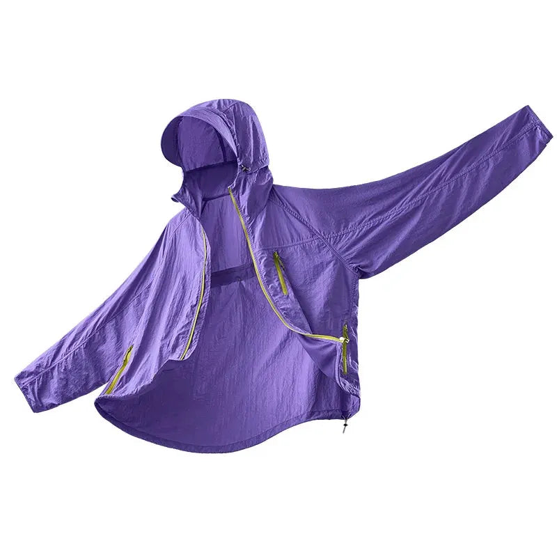 Lightweight Hooded Hiking Jacket with Packable Outdoor Design by Vimost Shop