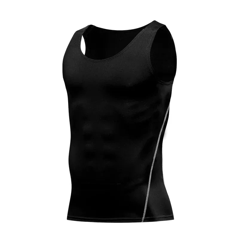 Men Quick Dry Sleeveless Sports Vest High Elasticity Running Basketball Training Shirt by Vimost Shop