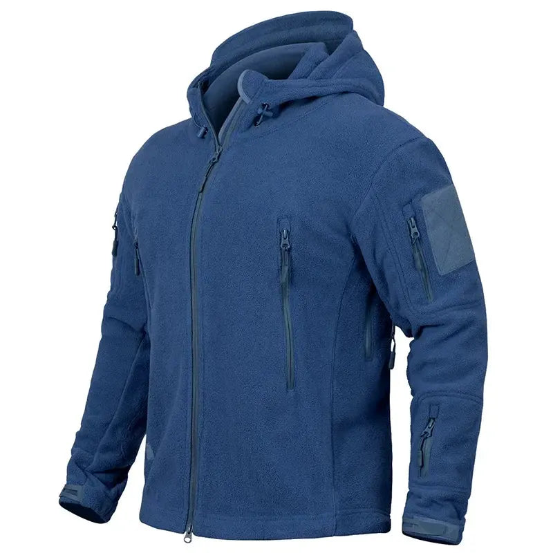 Winter Tactical Fleece Hoodie Jacket Men Warm Outdoor Sport Hooded Coat Multi-Pocket Casual Full Zip Hiking Jacket by Vimost Shop
