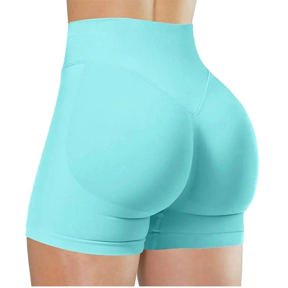 Women's High-Waist Knit Yoga Shorts with Stretch Fit for Training by Vimost Shop
