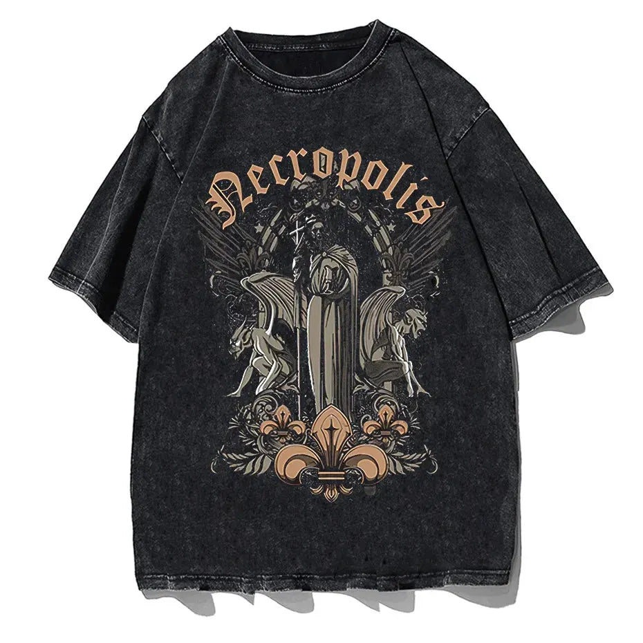 Hip Hop Streetwear Graphic T-Shirt Men Harajuku Cotton Short Sleeve Tee by Vimost Shop