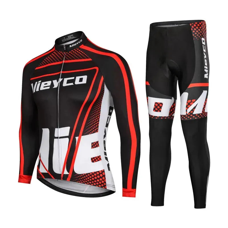 Men Long Sleeve Cycling Jersey Set MTB Road Bike Breathable Outdoor Cycling Suit by Vimost Shop