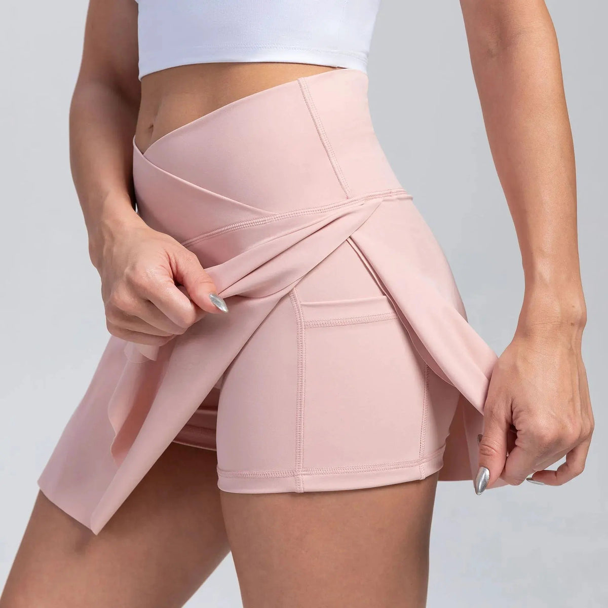 Women Pleated Tennis Skirt with Pockets Shorts Athletic Skirts Crossover High Waisted Athletic Golf Skorts Workout Sports Skirts by Vimost Shop