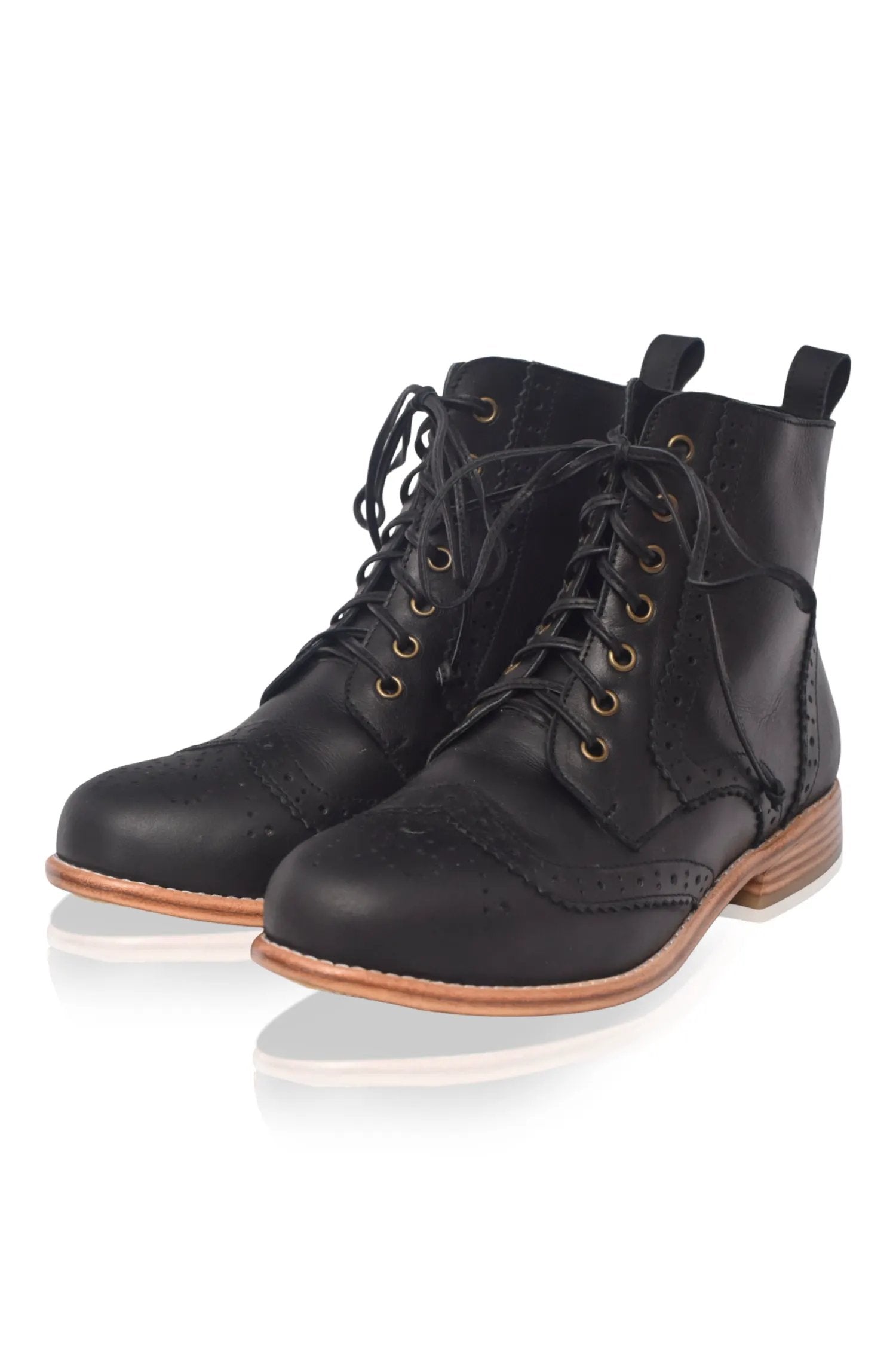 Salstice Brogue Leather Boots by ELF