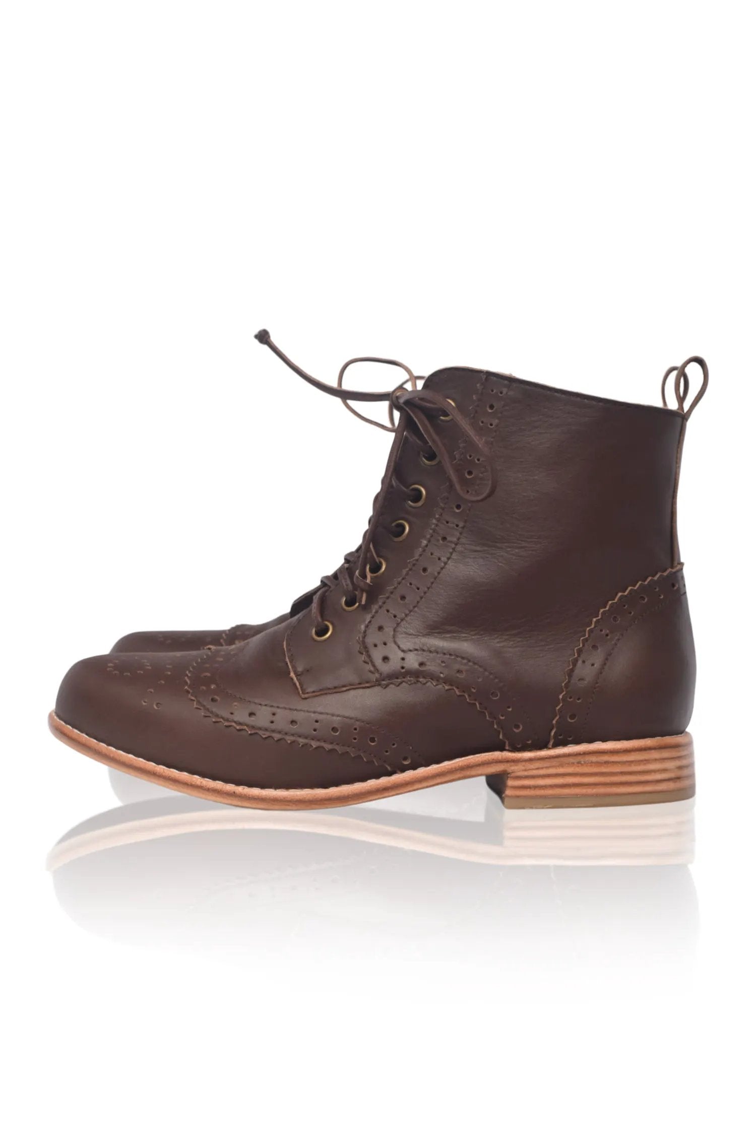 Salstice Brogue Leather Boots by ELF