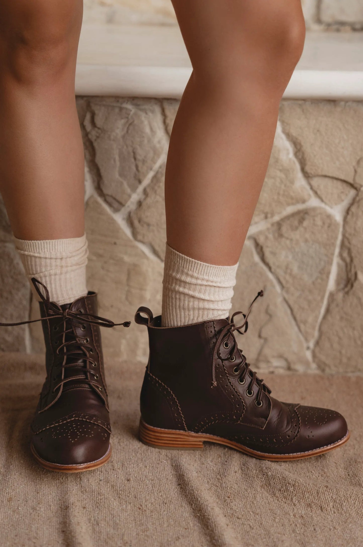 Salstice Brogue Leather Boots by ELF