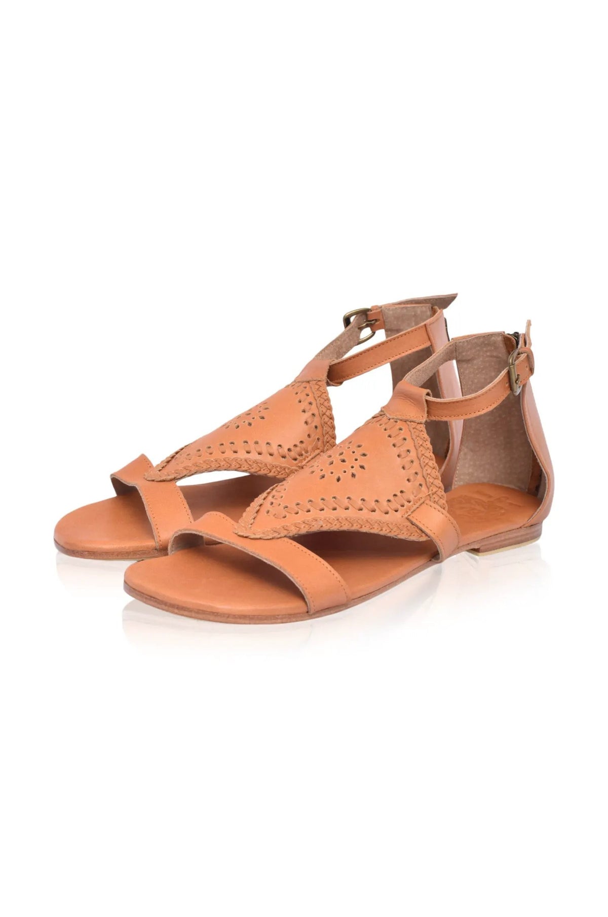 Savannah Braided Leather Sandals by ELF
