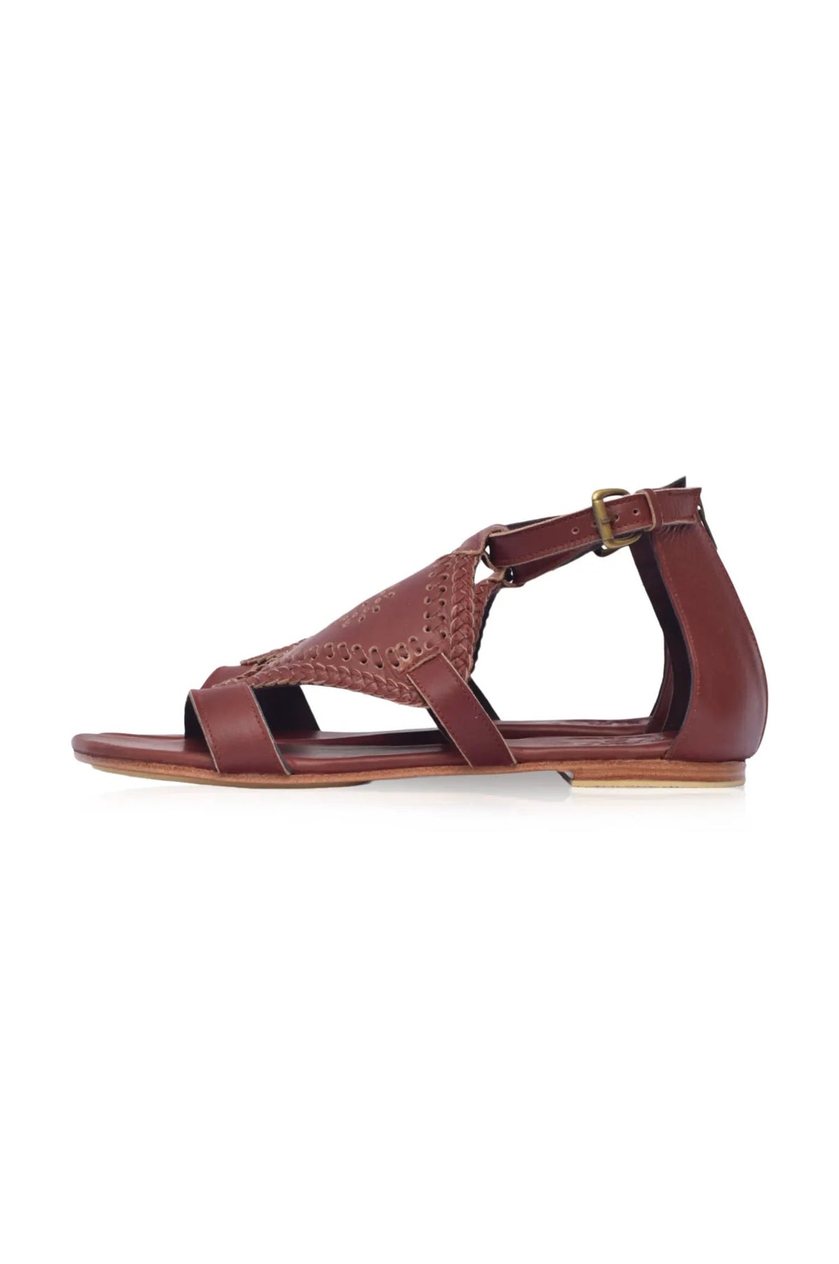 Savannah Braided Leather Sandals by ELF