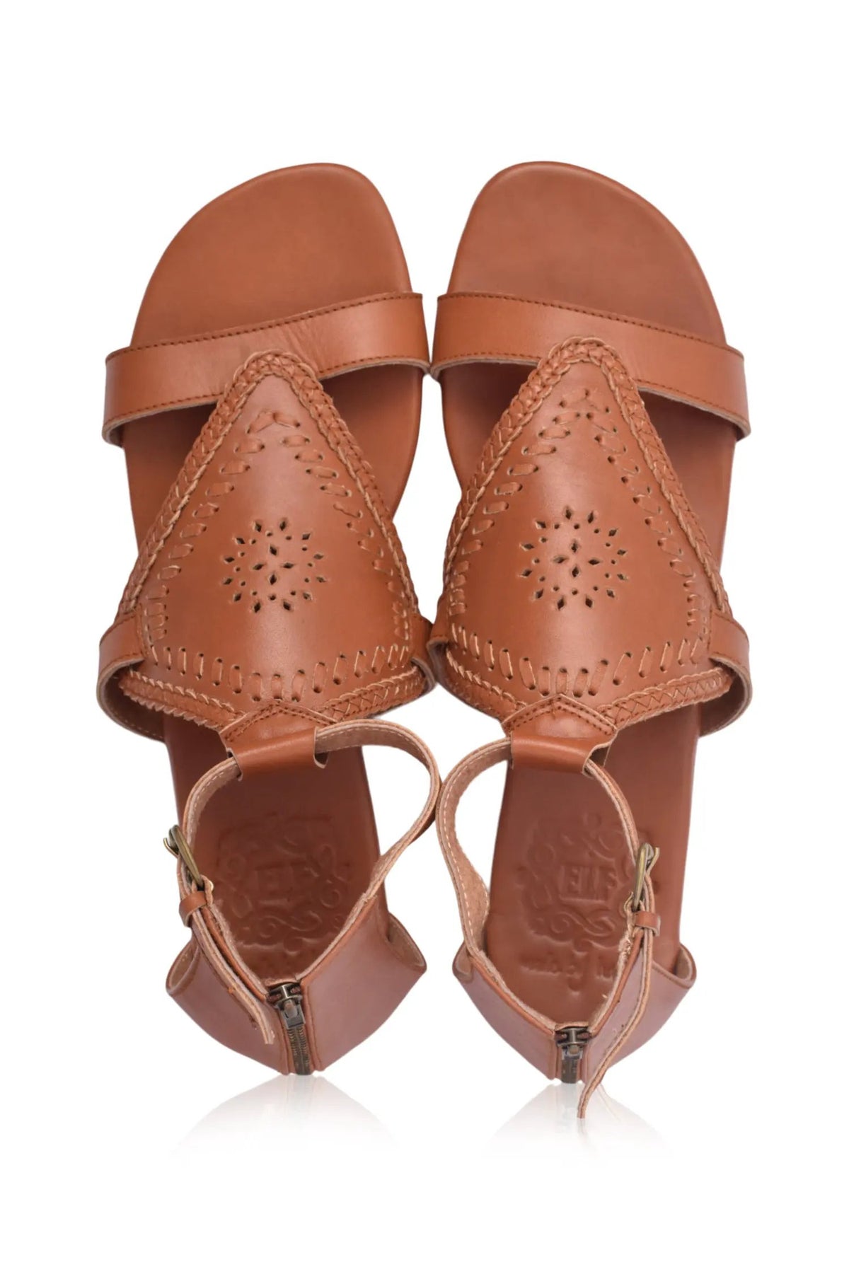 Savannah Braided Leather Sandals by ELF