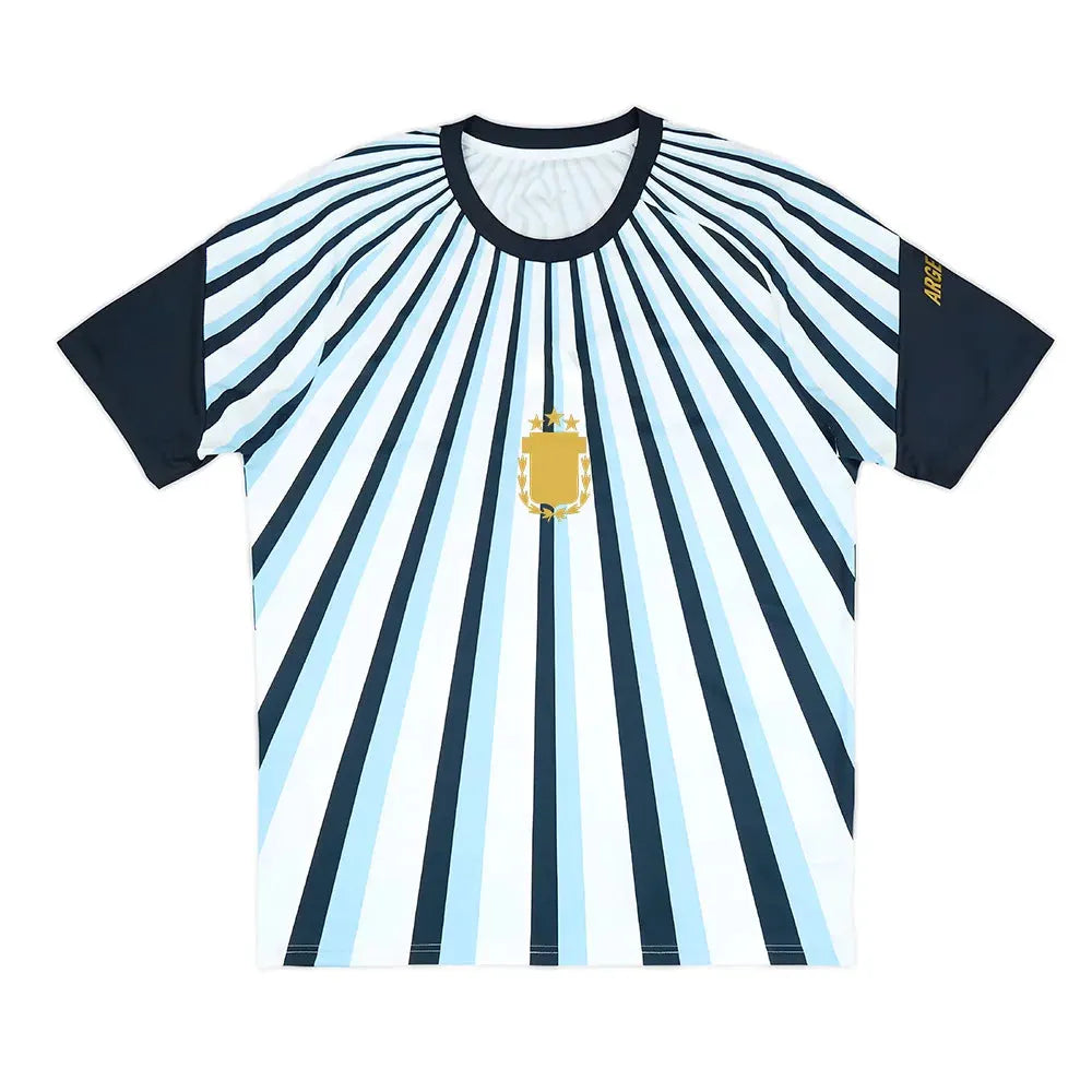 Argentina Soccer Jersey Men's Mesh Football Shirt Quick Dry Breathable Short Sleeve Sports Top by Vimost Shop