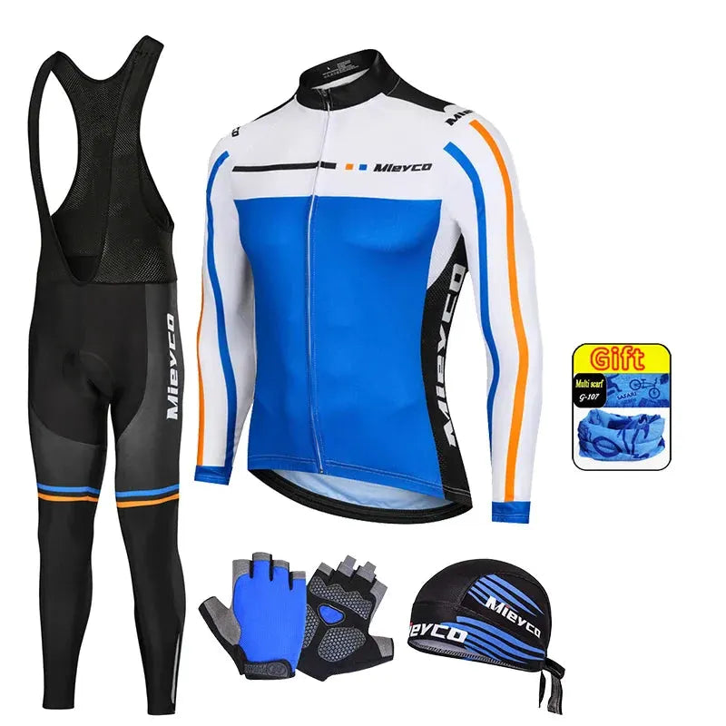 Men Autumn Long Sleeve Cycling Jersey Set MTB Mountain Bike Sportswear Slim Fit by Vimost Shop