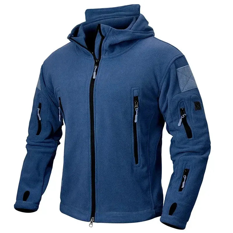 Winter Hunting Fleece Jacket Men Warm Polar Outdoor Hoodie Jacket Multi-Pocket Casual Full Zip Sport Hiking Coat by Vimost Shop