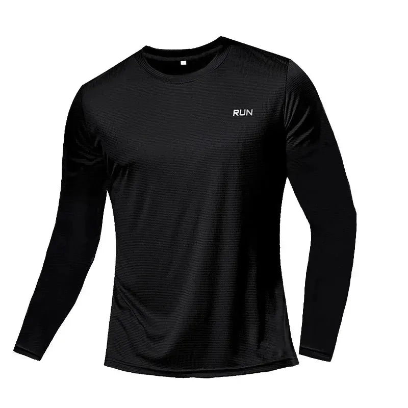 Mens Long and Short Sleeve Ice Silk Quick Dry Sports Top for Running Gym Hiking and Outdoor Training by Vimost Shop