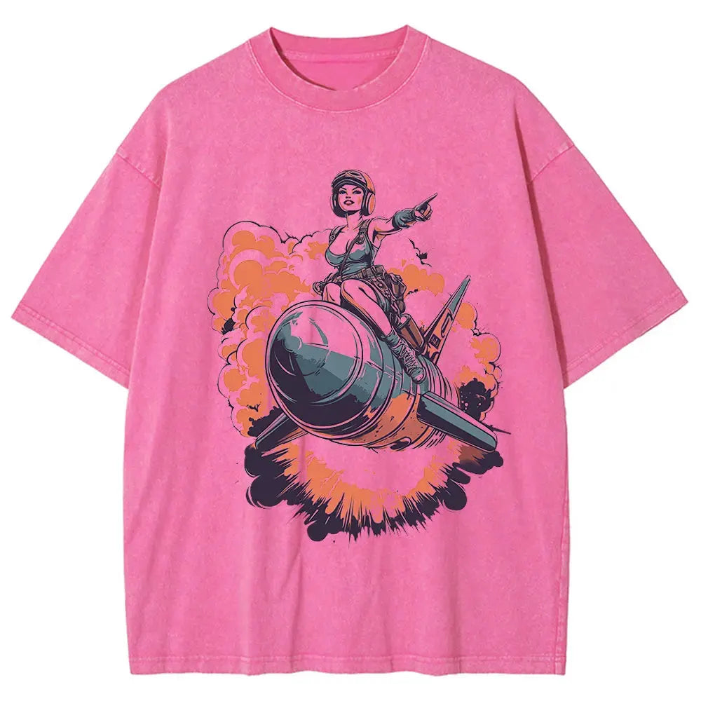 Beer Bottle Bomb Anime Oversized Graphic Tee by Vimost Shop
