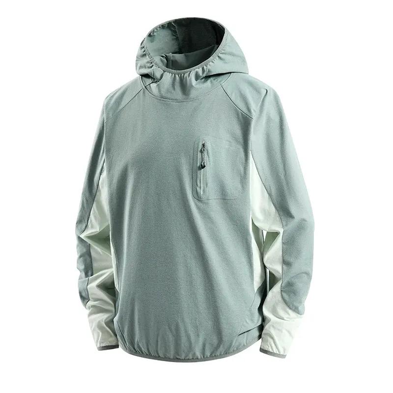 Unisex Quick-Dry Sun Protection Hiking Hoodie Jacket by Vimost Shop