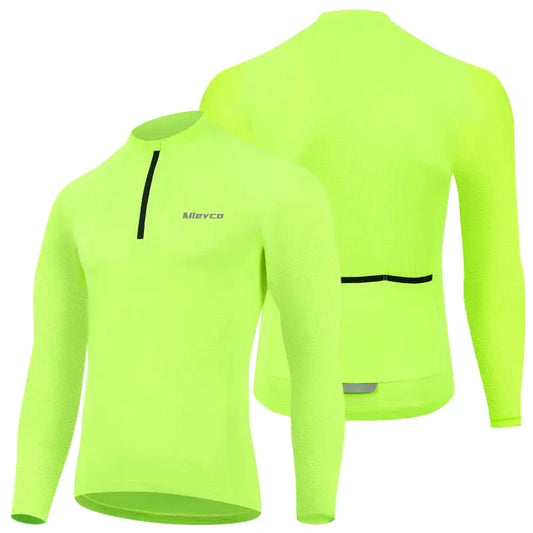 Men Long Sleeve Cycling Jersey Quick Dry Breathable Road Bike Shirt by Vimost Shop
