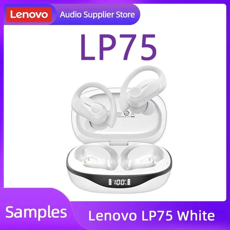 Original Lenovo LP75 TWS Bluetooth V5.3 Headphones Wireless LED Digital Display Earphones Noise Reduction Waterproof Headset New by MAIDEN-ART