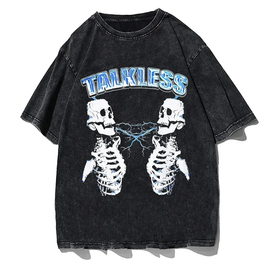 Hip Hop Streetwear Graphic T-Shirt Men Harajuku Cotton Short Sleeve Tee by Vimost Shop