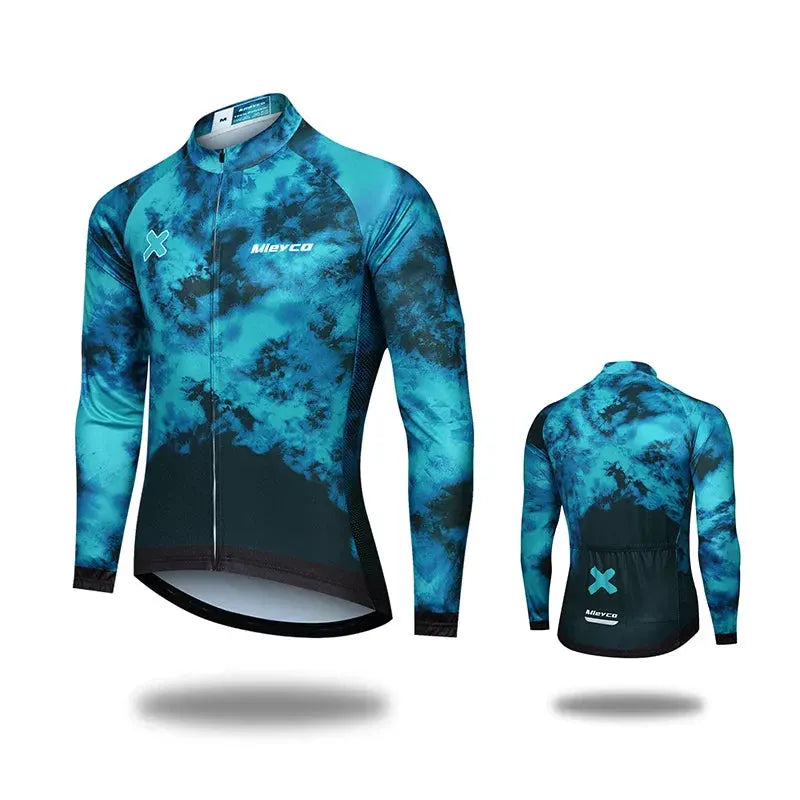 Mens Cycling Jersey Long Sleeve High Elastic for Spring Autumn Bike Riding and Outdoor Sports by Vimost Shop