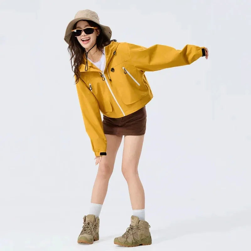 Unisex Waterproof Oil-Resistant Hiking Jacket for Camping by Vimost Shop