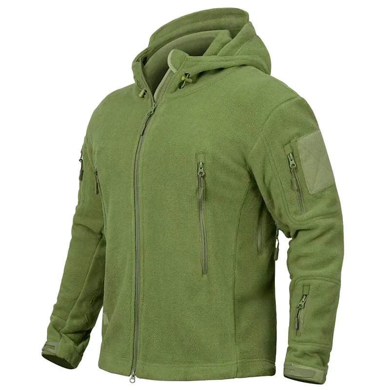 Winter Tactical Fleece Hoodie Jacket Men Warm Outdoor Sport Hooded Coat Multi-Pocket Casual Full Zip Hiking Jacket by Vimost Shop