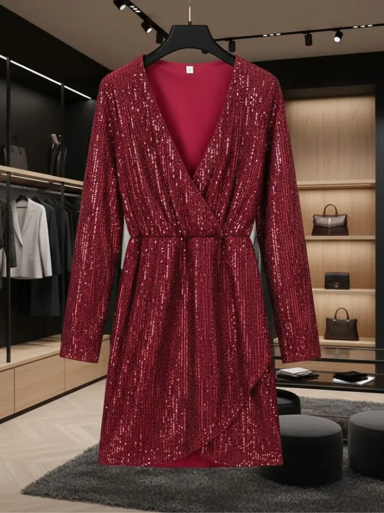 Scarlet Sequin Wrap • MEATPACKING New Collection BYMANYC ® New York by BYMANYC ® New York