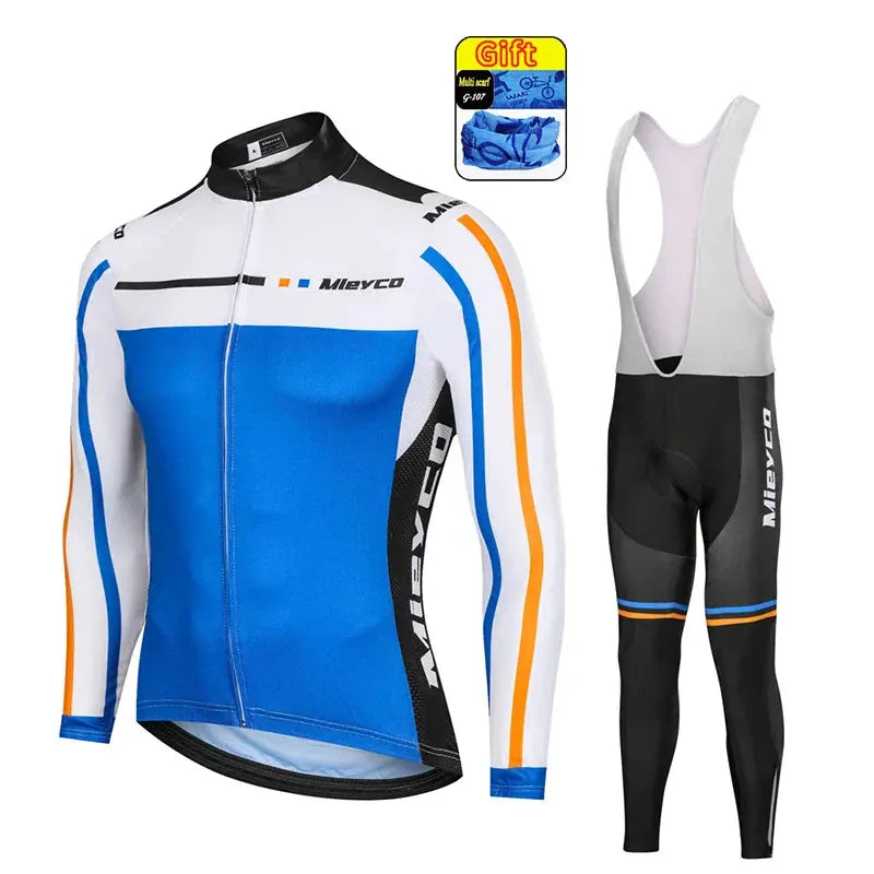 Men Autumn Long Sleeve Cycling Jersey Set MTB Mountain Bike Sportswear Slim Fit by Vimost Shop