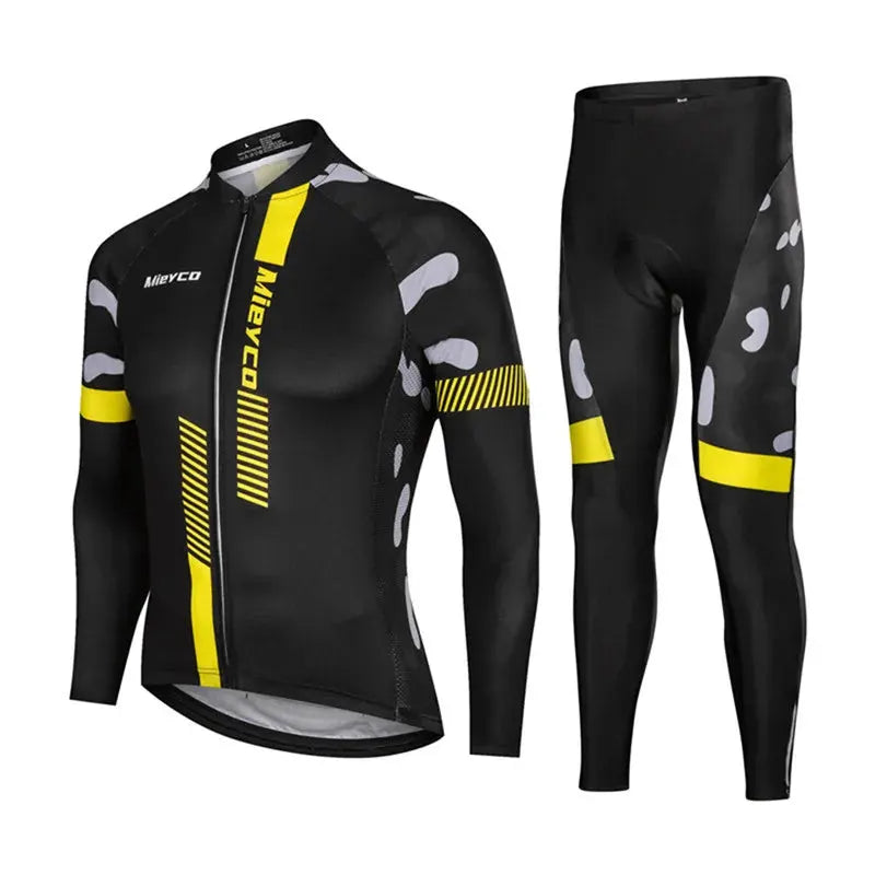 Men Long Sleeve Cycling Jersey Set MTB Road Bike Breathable Outdoor Cycling Suit by Vimost Shop