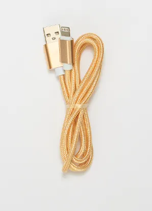 iPhone Braided Cable Charger - Gold by Savoy Active