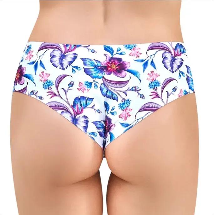 Memème Women’s Ultra-Comfortable SPRING - Purple Bloom - Panties | Breathable Cotton Crotch, Stretchy Fit by Mememe
