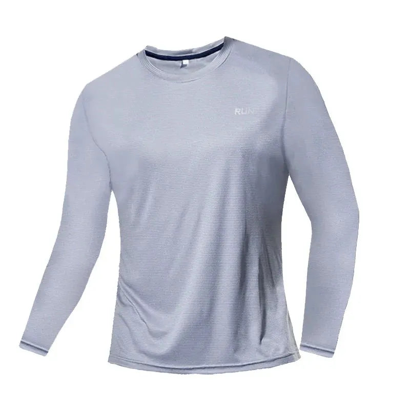 Mens Long and Short Sleeve Ice Silk Quick Dry Sports Top for Running Gym Hiking and Outdoor Training by Vimost Shop