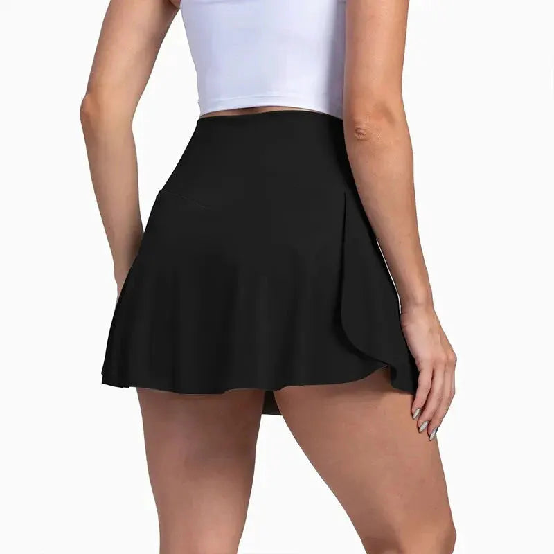 Women Pleated Tennis Skirt with Pockets Shorts Athletic Skirts Crossover High Waisted Athletic Golf Skorts Workout Sports Skirts by Vimost Shop