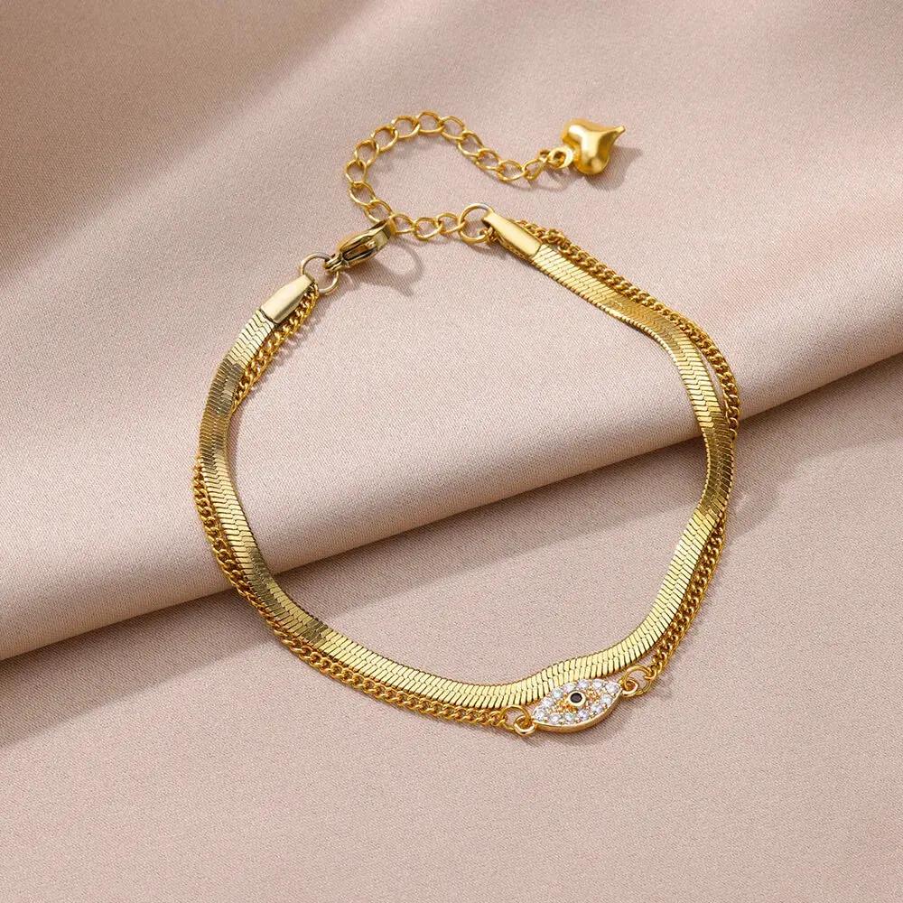 Anklets for Women Summer Beach Accessories Stainless Steel Imitation Pearl Chain Anklet Gold Color Leg Bracelets Bodychain Gifts by MAIDEN-ART