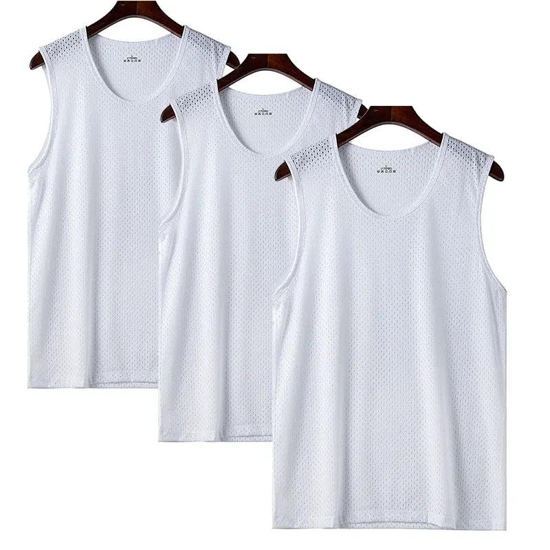 Men Ice Silk Mesh Sports Vest Breathable Quick Dry Sleeveless Riding Running Training Top by Vimost Shop