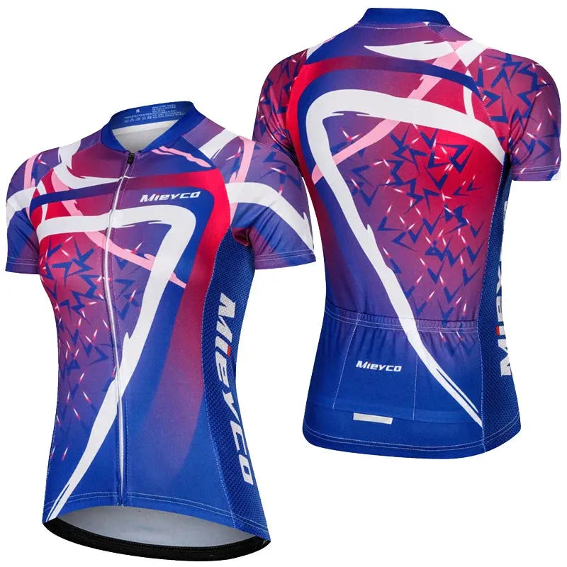 Women Short Sleeve Cycling Jersey Set Summer Bike Bib Shorts Suit by Vimost Shop
