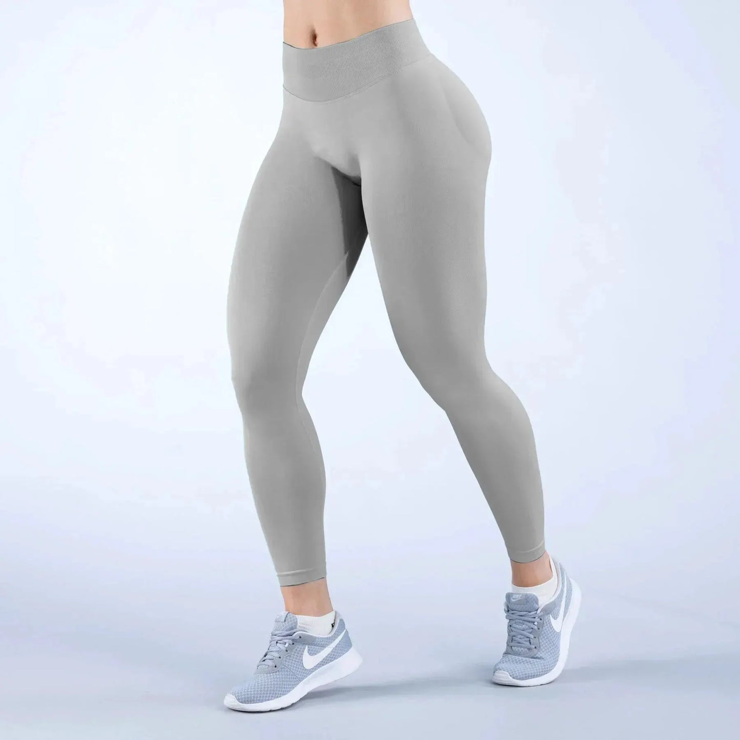 DF Impact matting pleated waist seamless sports fitness trousers by Maiden-Art