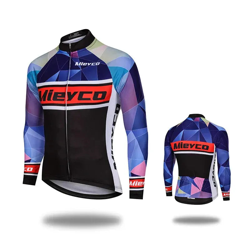Mens Cycling Jersey Long Sleeve High Elastic for Spring Autumn Bike Riding and Outdoor Sports by Vimost Shop