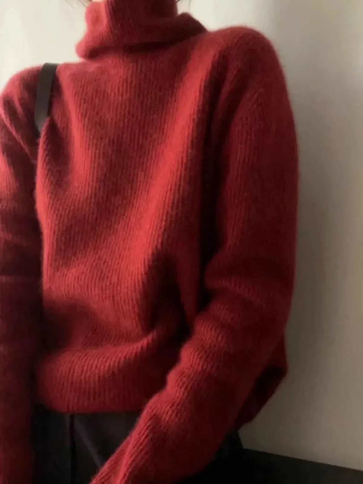 Foreign style autumn and winter turtleneck 100% pure cashmere sweater women lazy loose thick jumper knitted wool base shirt by Vimost Shop