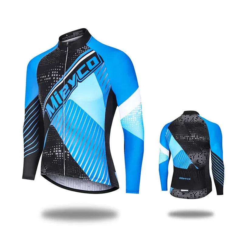 Mens Cycling Jersey Long Sleeve High Elastic for Spring Autumn Bike Riding and Outdoor Sports by Vimost Shop