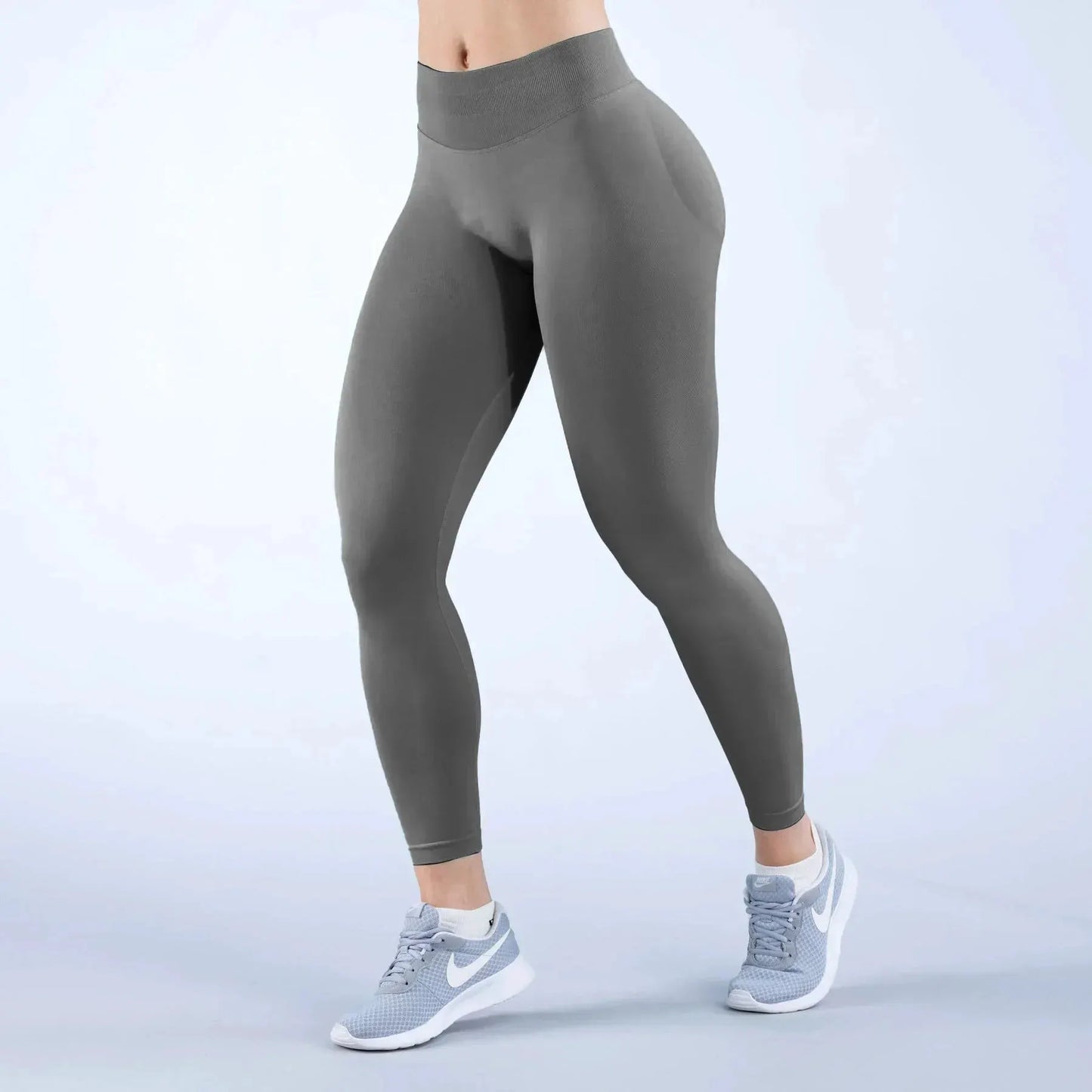 DF Impact matting pleated waist seamless sports fitness trousers by Maiden-Art