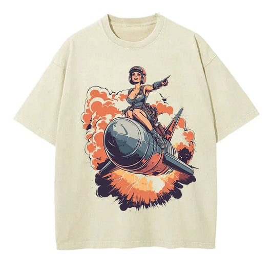 Beer Bottle Bomb Anime Oversized Graphic Tee by Vimost Shop