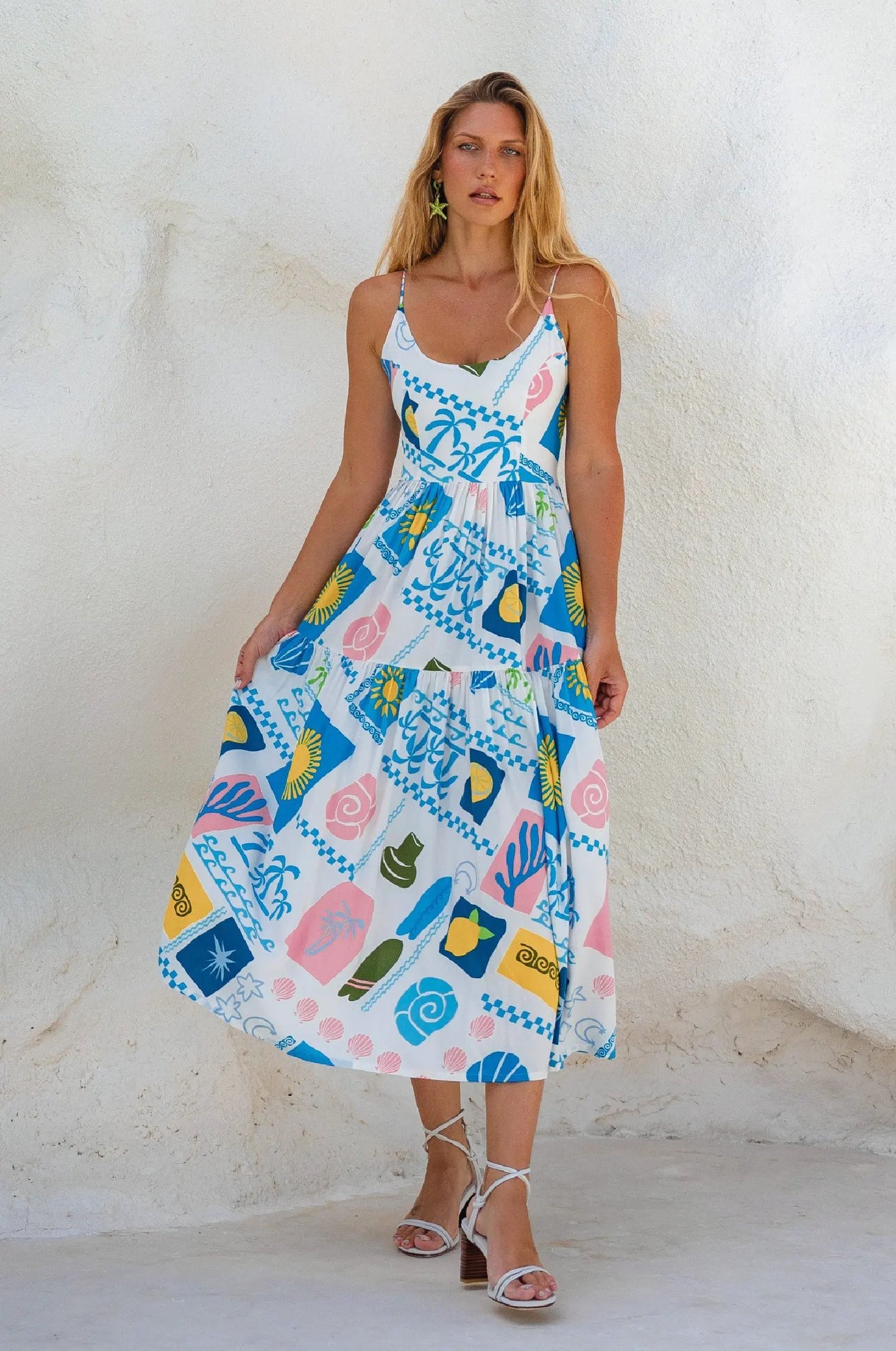 Sea Dreamer Strappy Midi Dress by ELF