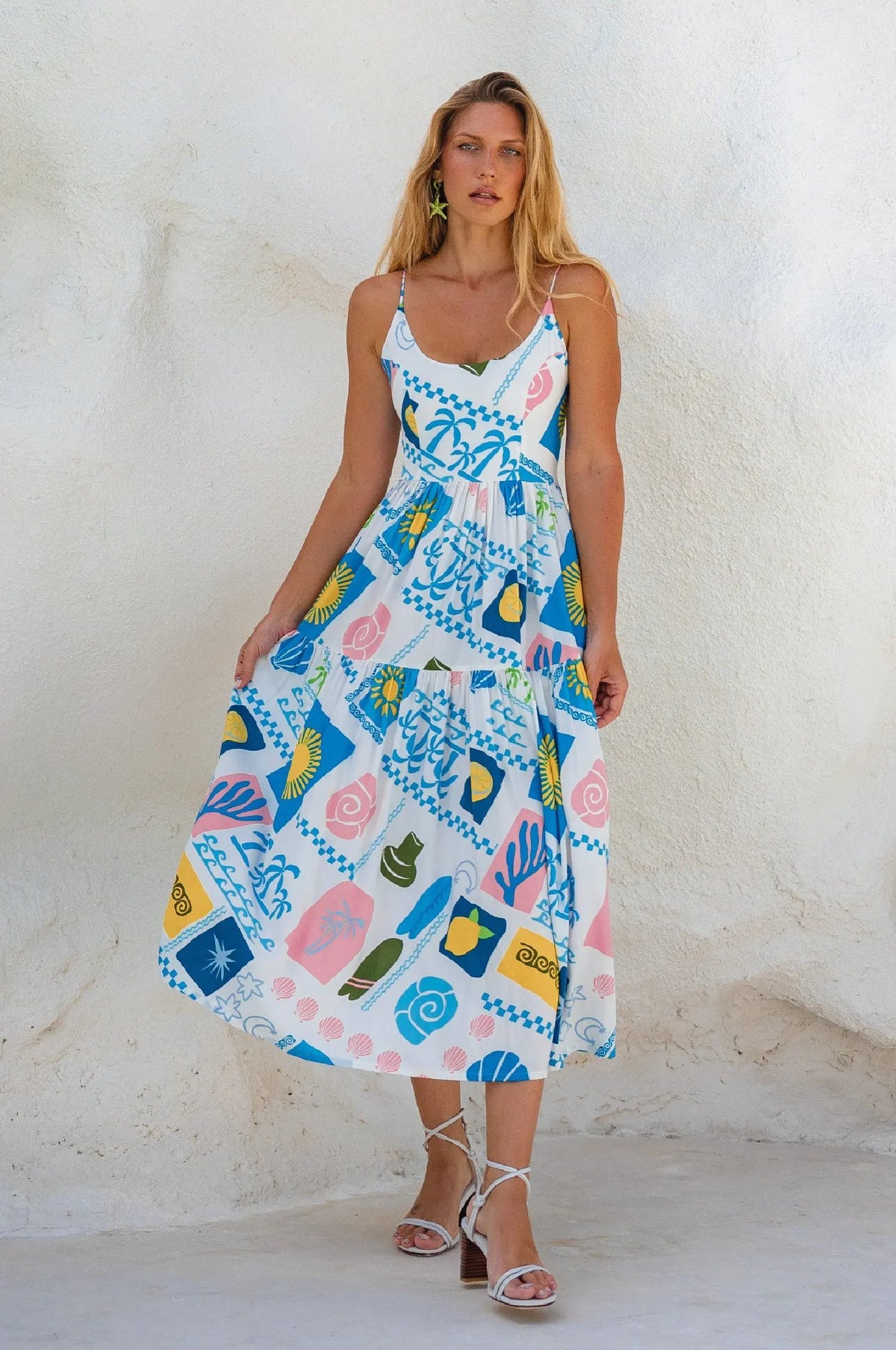 Sea Dreamer Strappy Midi Dress by ELF