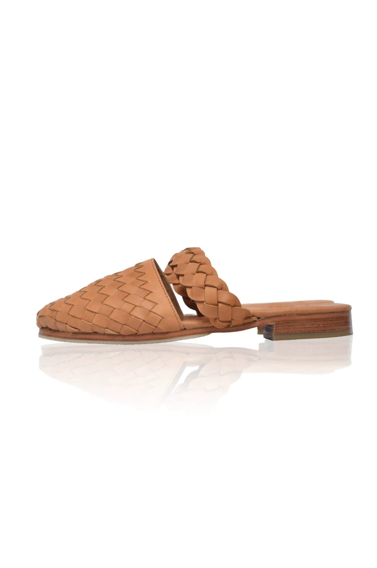 Sea Escape Woven Leather Slide Sandals by ELF