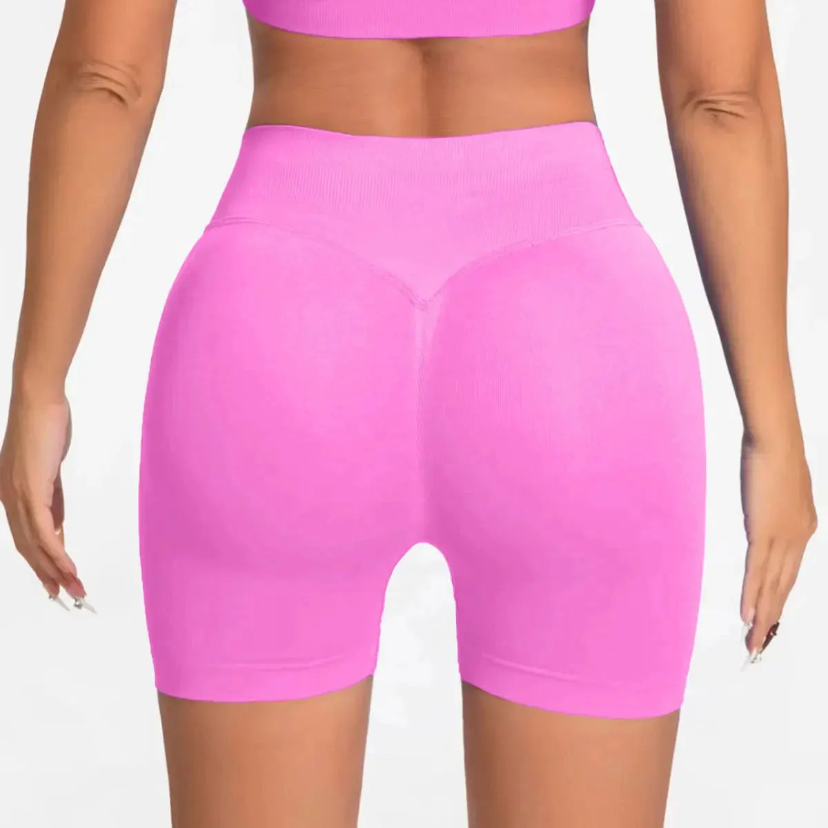 NCLAGEN Seamless Shorts 4.5" Gym Shorts Woman Scrunch Butt Fitness Sports Short Workout Seamless Leggings Running Yoga bottoms by Maiden-Art