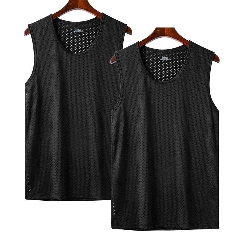 Men Ice Silk Mesh Sports Vest Breathable Quick Dry Sleeveless Riding Running Training Top by Vimost Shop