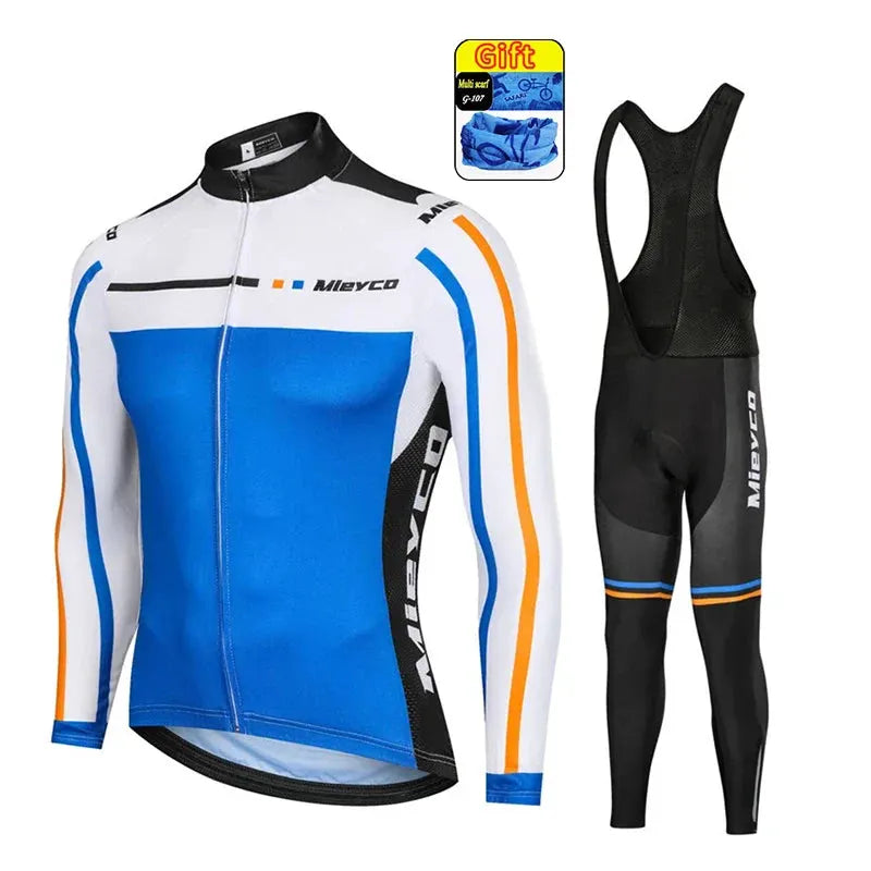 Men Autumn Long Sleeve Cycling Jersey Set MTB Mountain Bike Sportswear Slim Fit by Vimost Shop