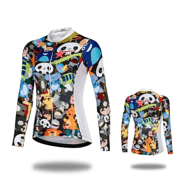Women Cycling Jersey Long Sleeve Breathable Lightweight Spring Autumn Road Bike Top by Vimost Shop